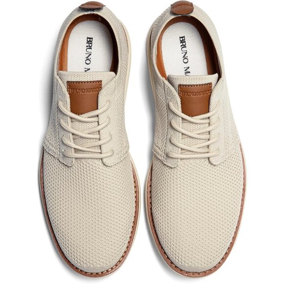 ⚡Men Apricot Knit Flex Breeze Mesh Oxfords Lace-Up Lightweight Walking Sneaker - Picture 3 of 7